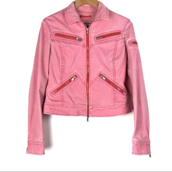 express pink leather jacket